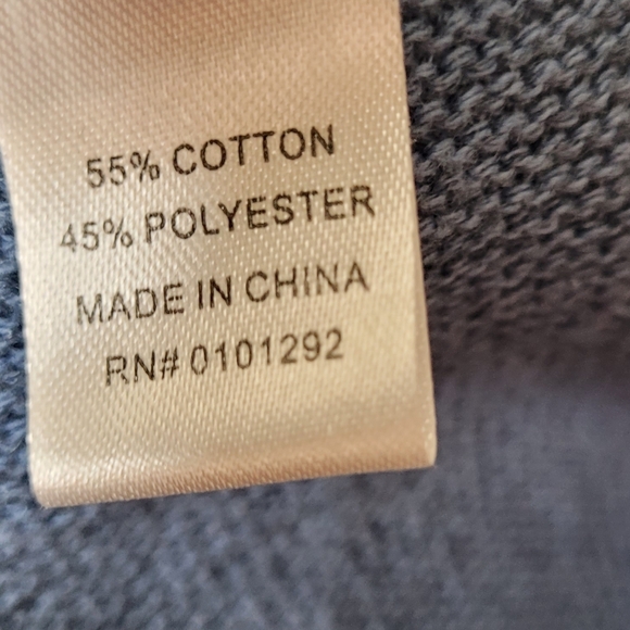 Lulu B Blue Cardigan Sweater 1 Button Front Casual Cozy Size Large - Picture 8 of 8